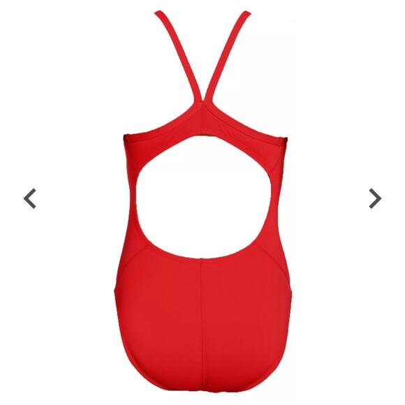 Nike Girls' Big Racerback One Piece Swimsuit NESS9844-814-Sz: L-RED-NWT - Picture 4 of 4